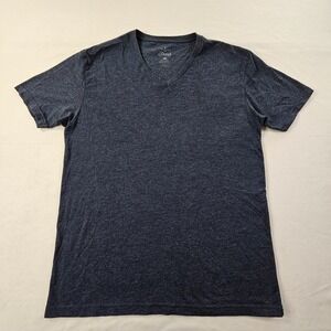 Fresh Clean Tees Blue Short Sleeve Cotton Blend V-Neck T-Shirt Men's L